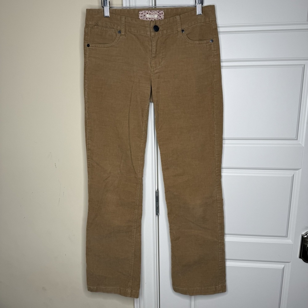 J. Crew Bootcut Corduroy Pants Women's 27S (31/31) Tan Stretch Pockets Y2K
